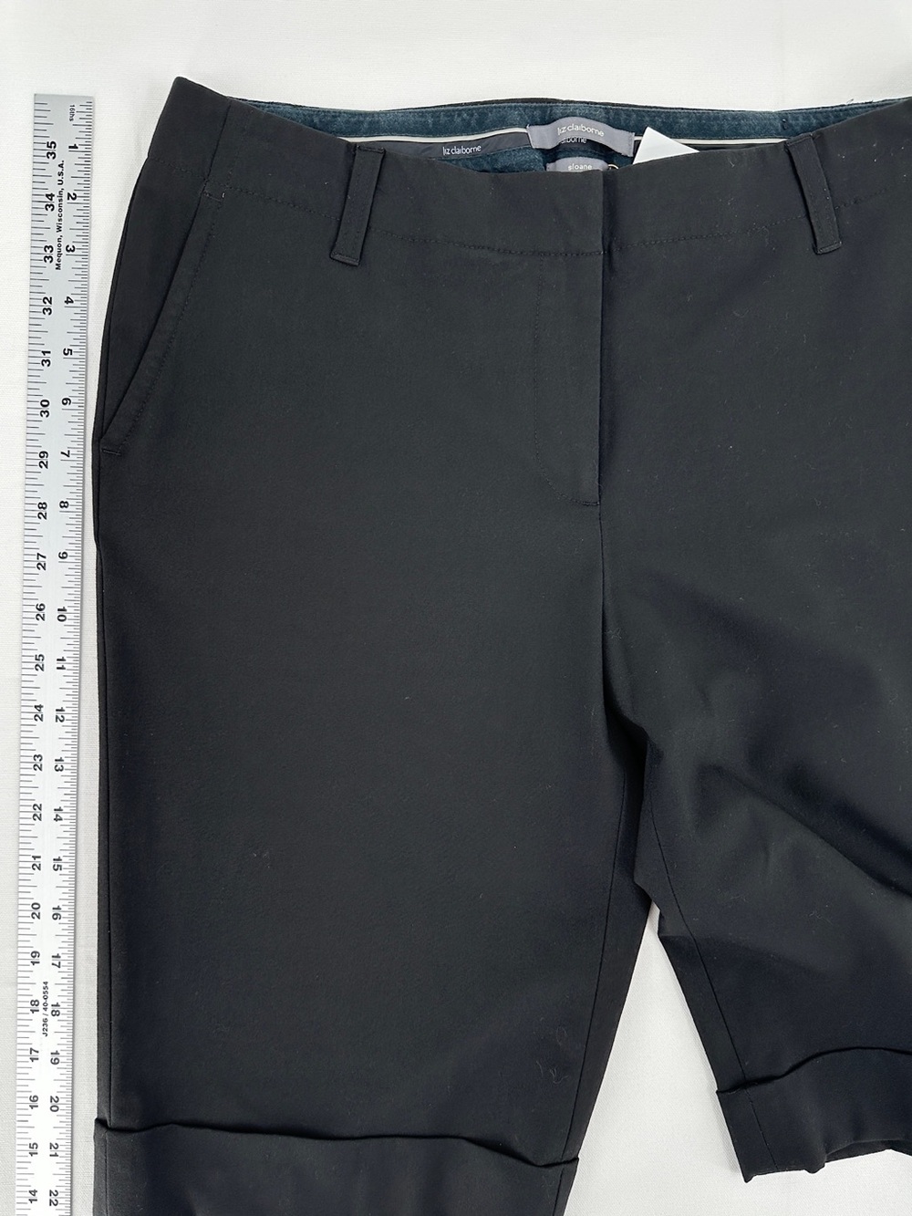 Liz Claiborne Sloane Tailored Bermuda Shorts Black Size 10